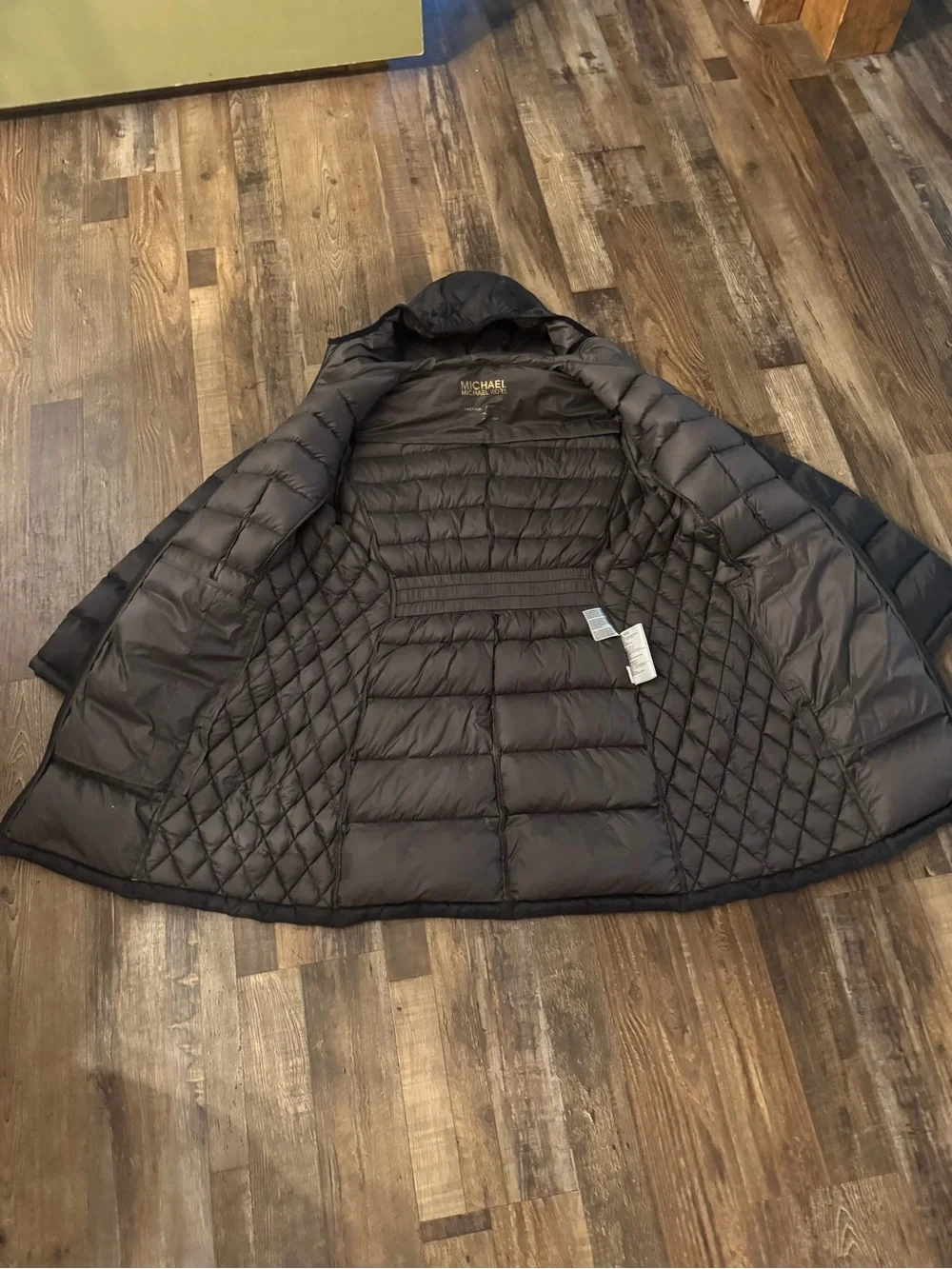 WOMEN'S SIZE XL MICHAEL KORS PACKABLE DOWN FILL JACKET WITH HOOD BLACK EXCELLENT